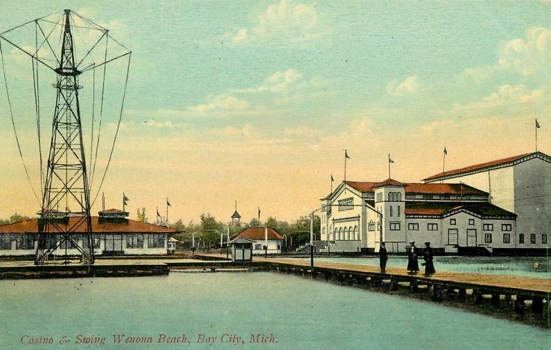 vintage postcard Wenona Beach Amusement Park (Wenona Beach, Wenonah Park), Bay City